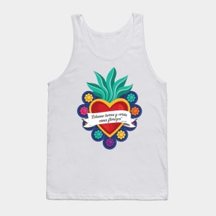 Mexican Sacred Heart / Frida Kahlo's Quote by Akbaly Tank Top